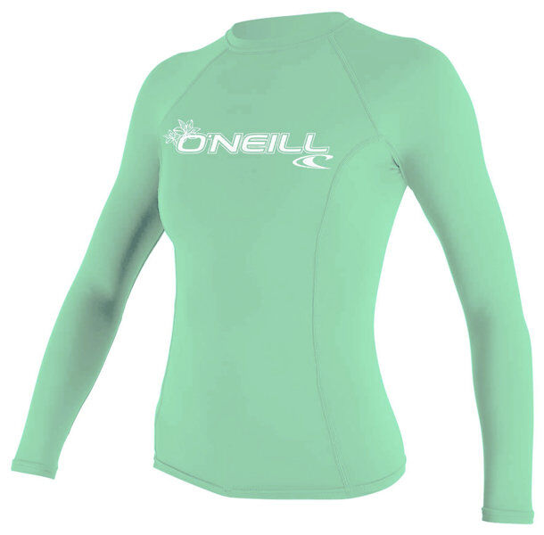 O'Neill Women's Basic L/S Rash Guard - maglia a compressione - donna Light Green L