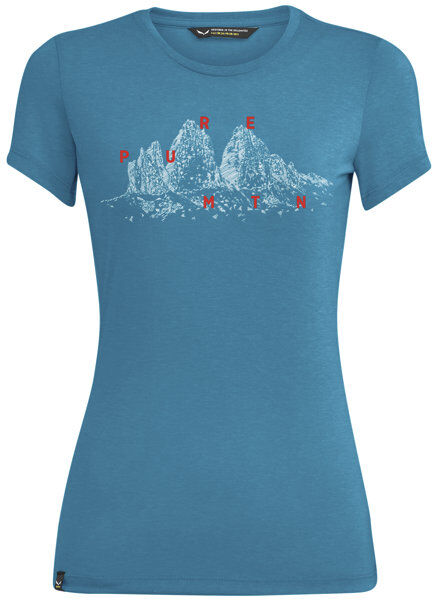 Salewa Graphic Dri-Rel - T-shirt - donna Light Blue/White/Red I52 D46