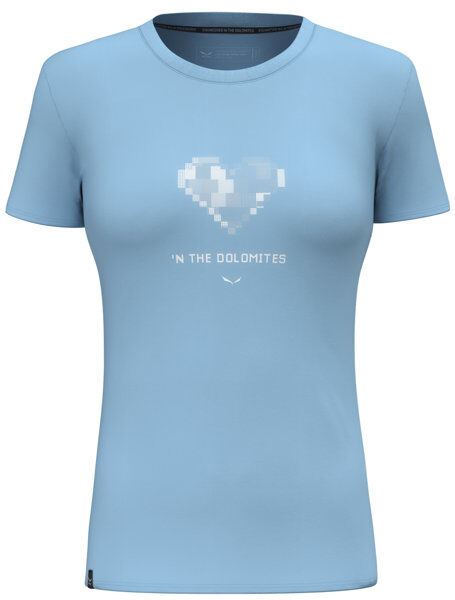 Salewa Pure Heart Dry W - T-shirt - donna Light Blue/White I48 D42