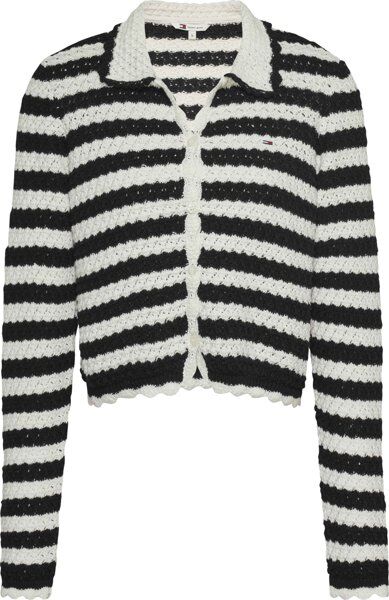 Tommy Jeans Crochet - maglione - donna Black/White XS