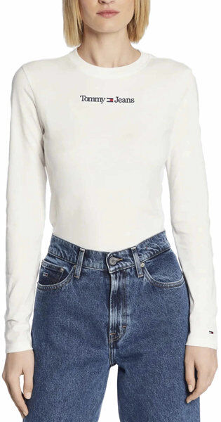 Tommy Jeans W Serif Linear - maglia maniche lunghe - donna White XS