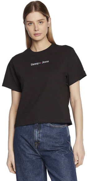 Tommy Jeans W Serif Linear - T-shirt - donna Black M