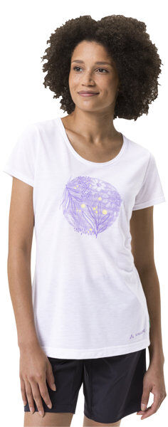 Vaude Skomer Print II - T-shirt - donna White/Violet I42 D38