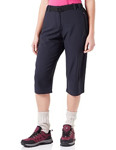 CMP Pantaloni capri elasticizzati da donna, Antracite, 42