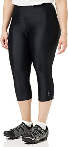 CMP Pantaloni bike a ¾ da donna, Nero, 42