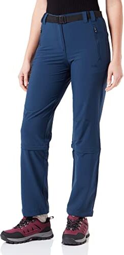 CMP Pantaloni zip off elasticizzati da donna, Blue, 42