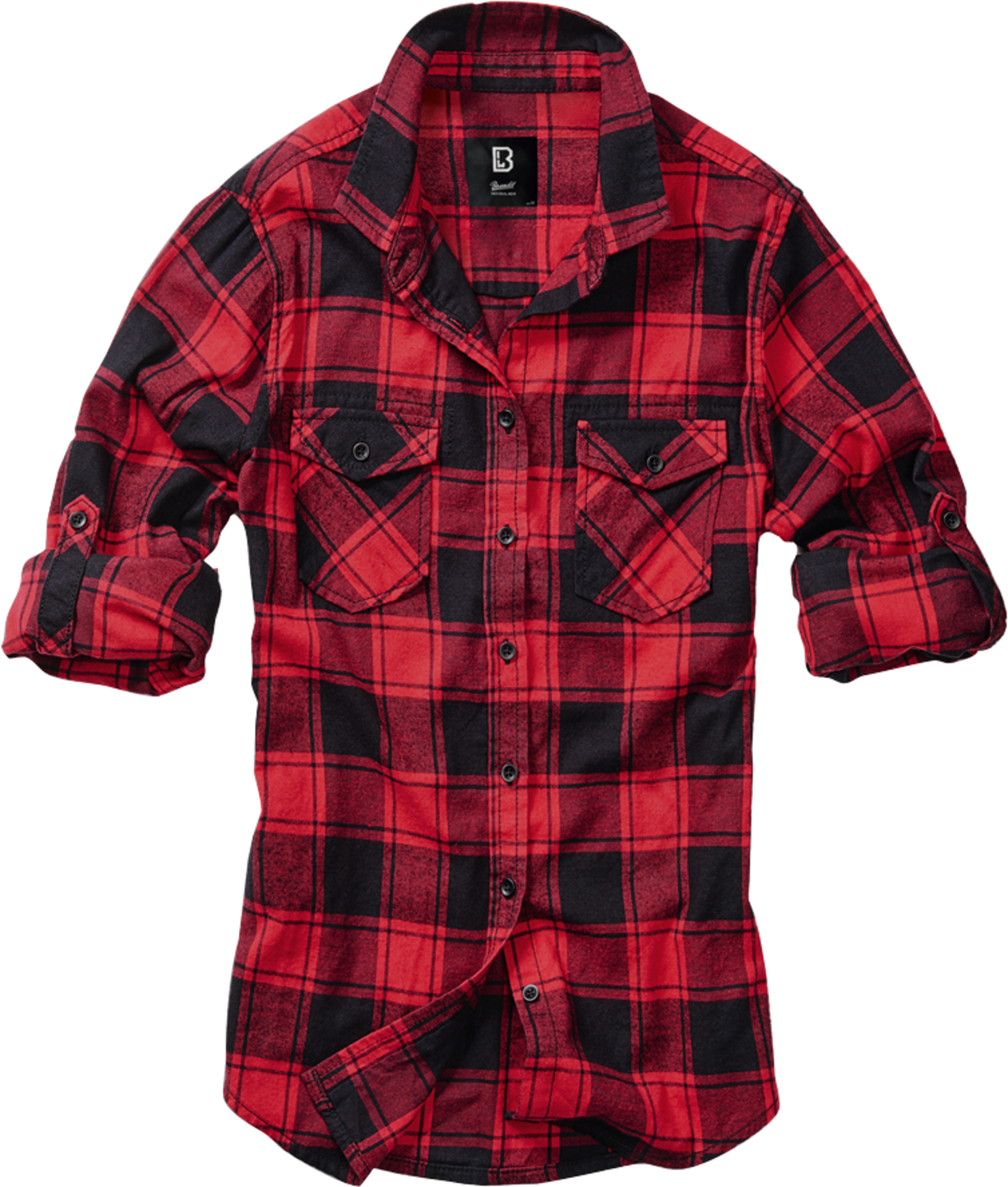 Brandit Camicia Donna  Amy Flannel Rosso-Nero