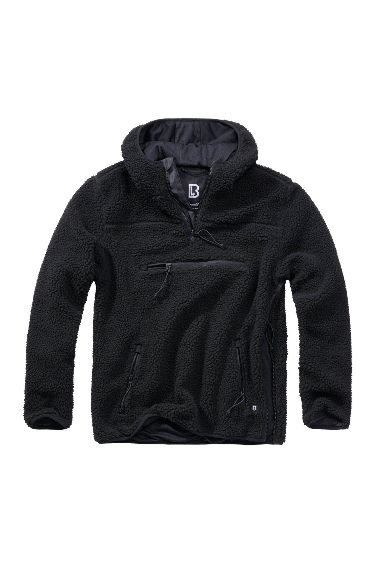 Brandit Giacca  Teddyfleece Worker Nera