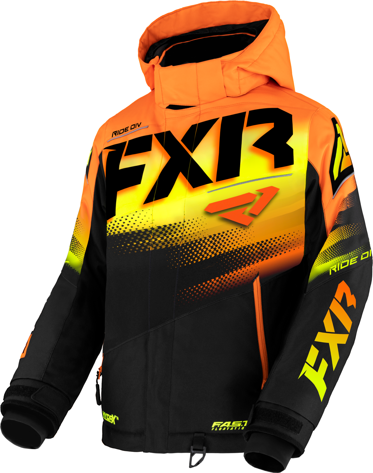 FXR Giacca Snow Donna  Boost Nero-Arancio-Fluo Fade