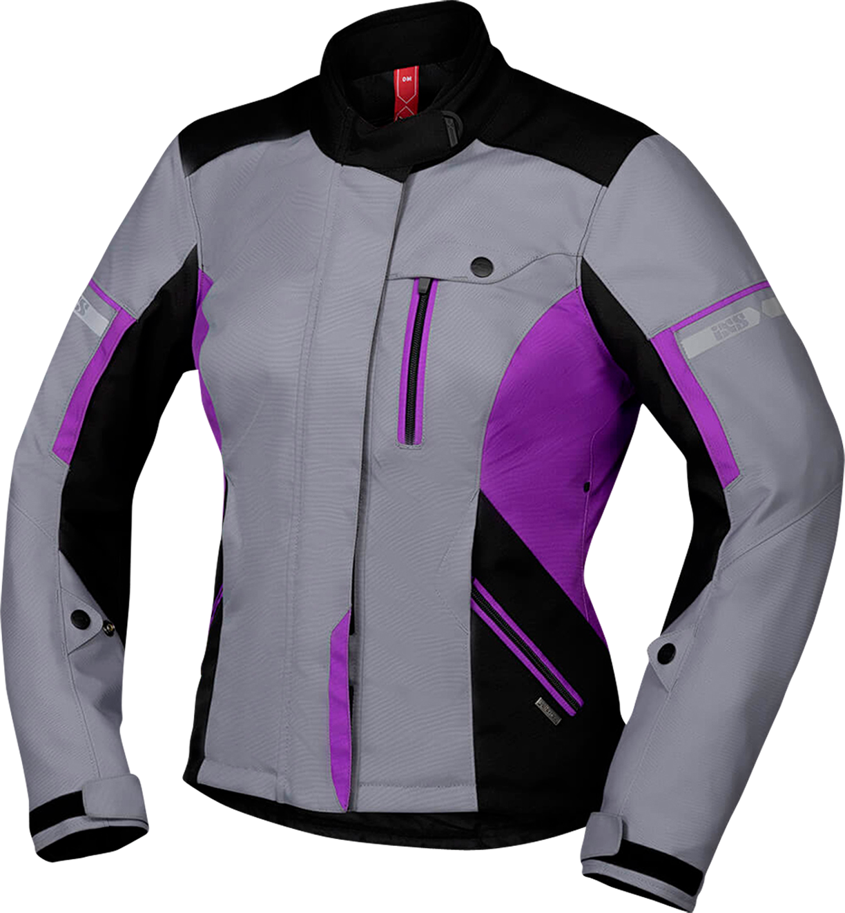 IXS Giacca Moto Donna  Finja-ST Nero-Grigio-Rosa