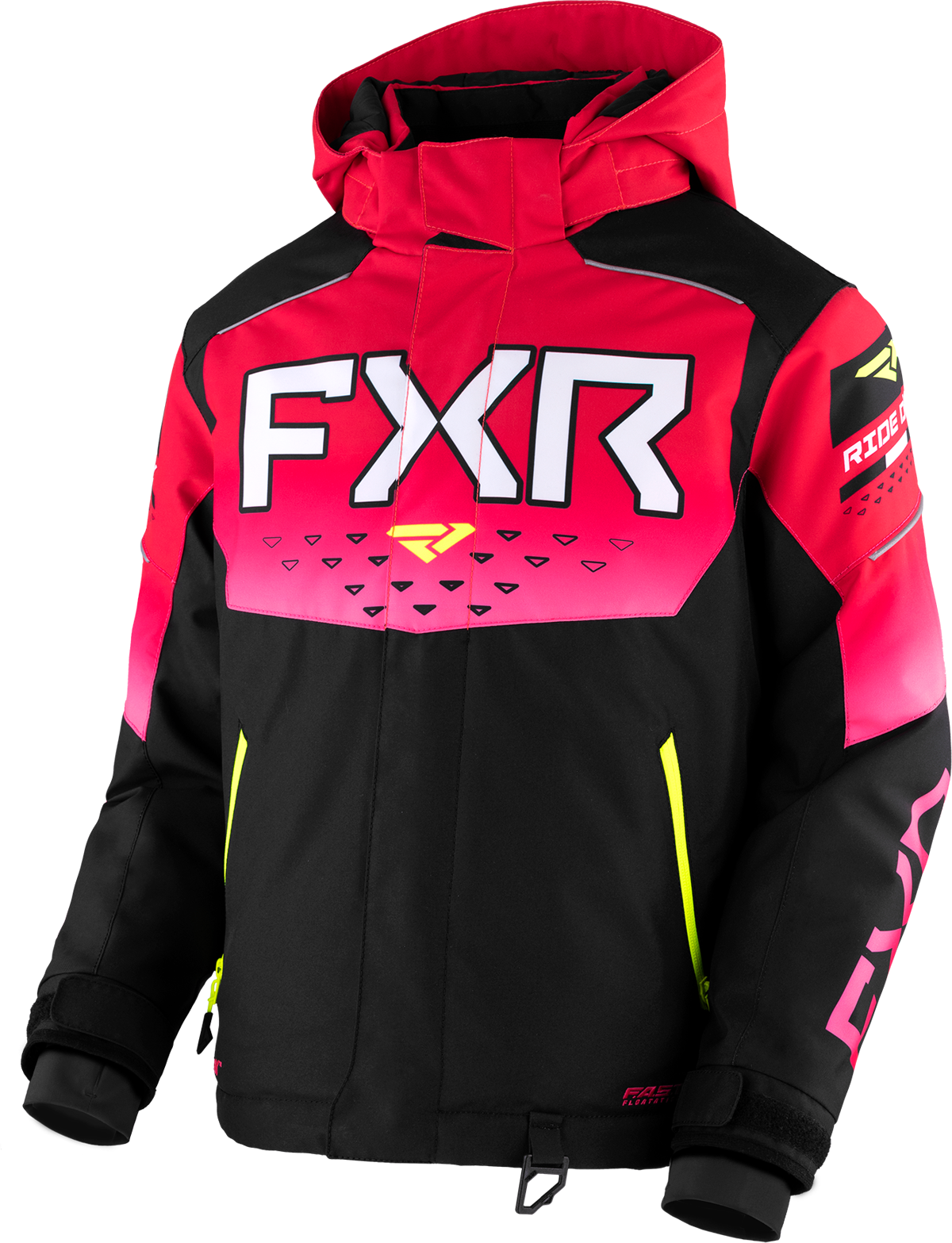 FXR Giacca Snow Donna  Helium Nero-Raspberry Fade-Fluo