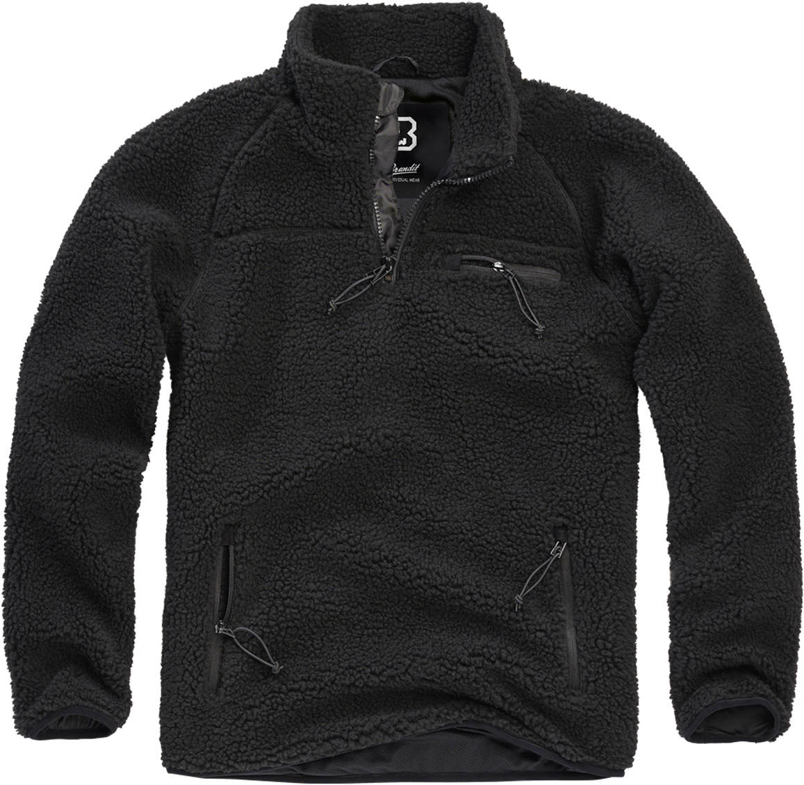 Brandit Giacca  Teddyfleece Troyer Nera