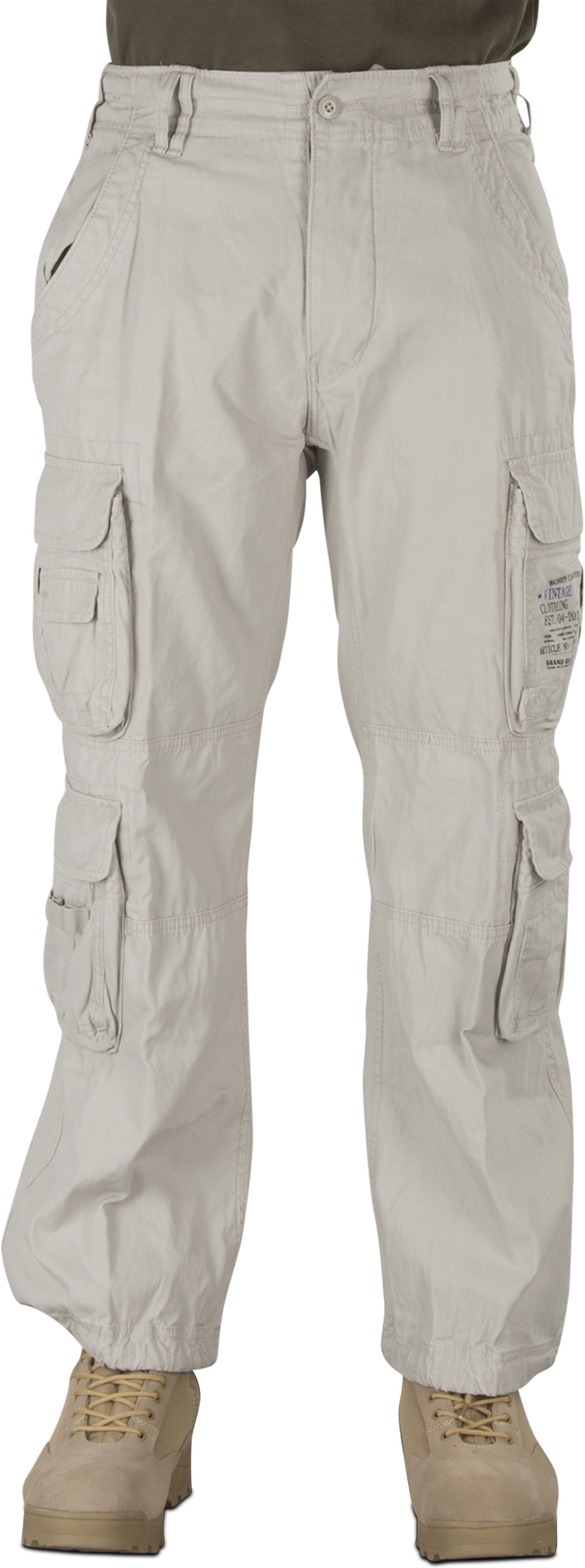 Brandit Pantaloni  Pure Vintage Bianco Antico