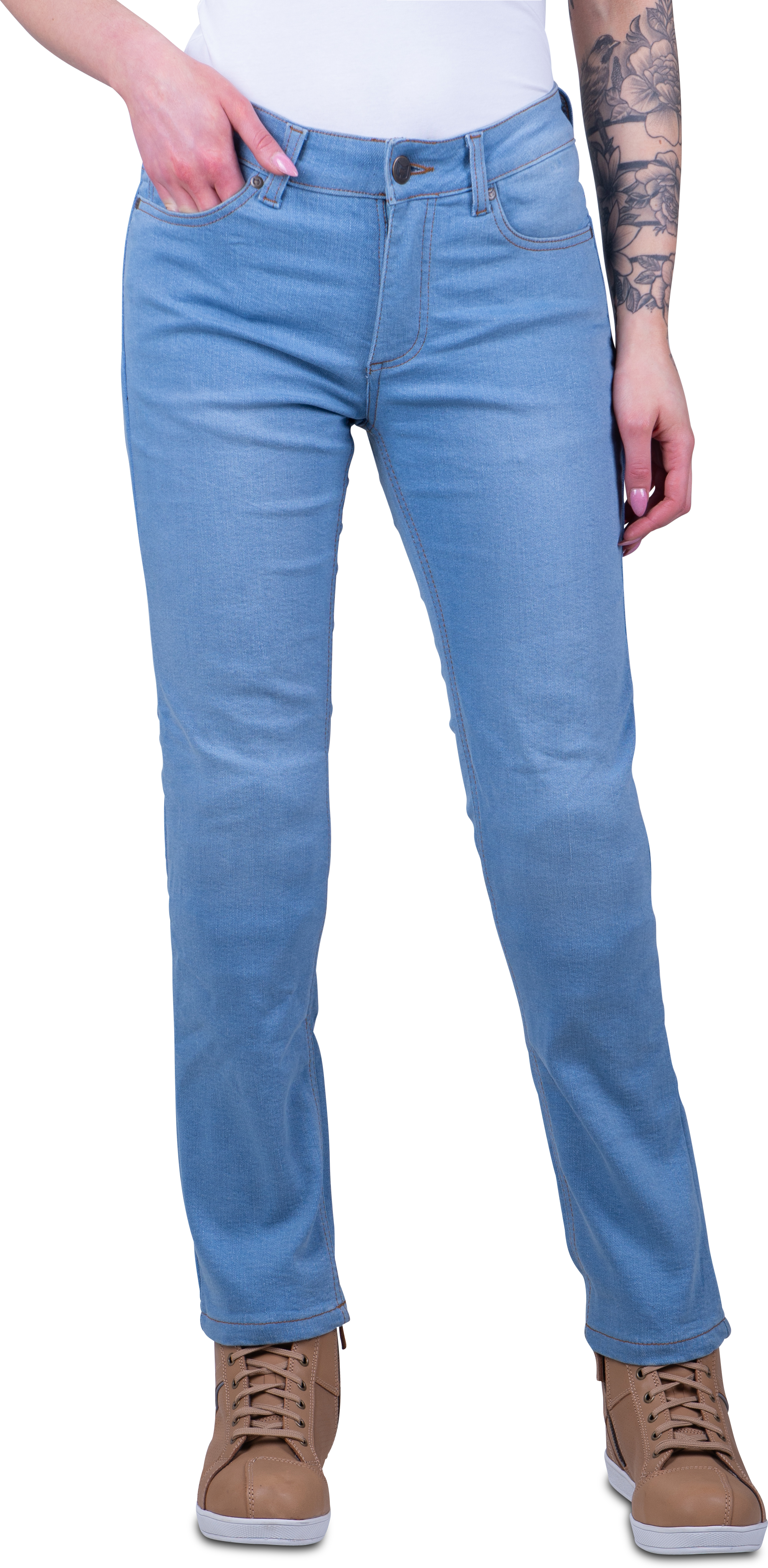 Course Jeans Moto Donna  Rey Taglio Dritto/Regular Azzurri