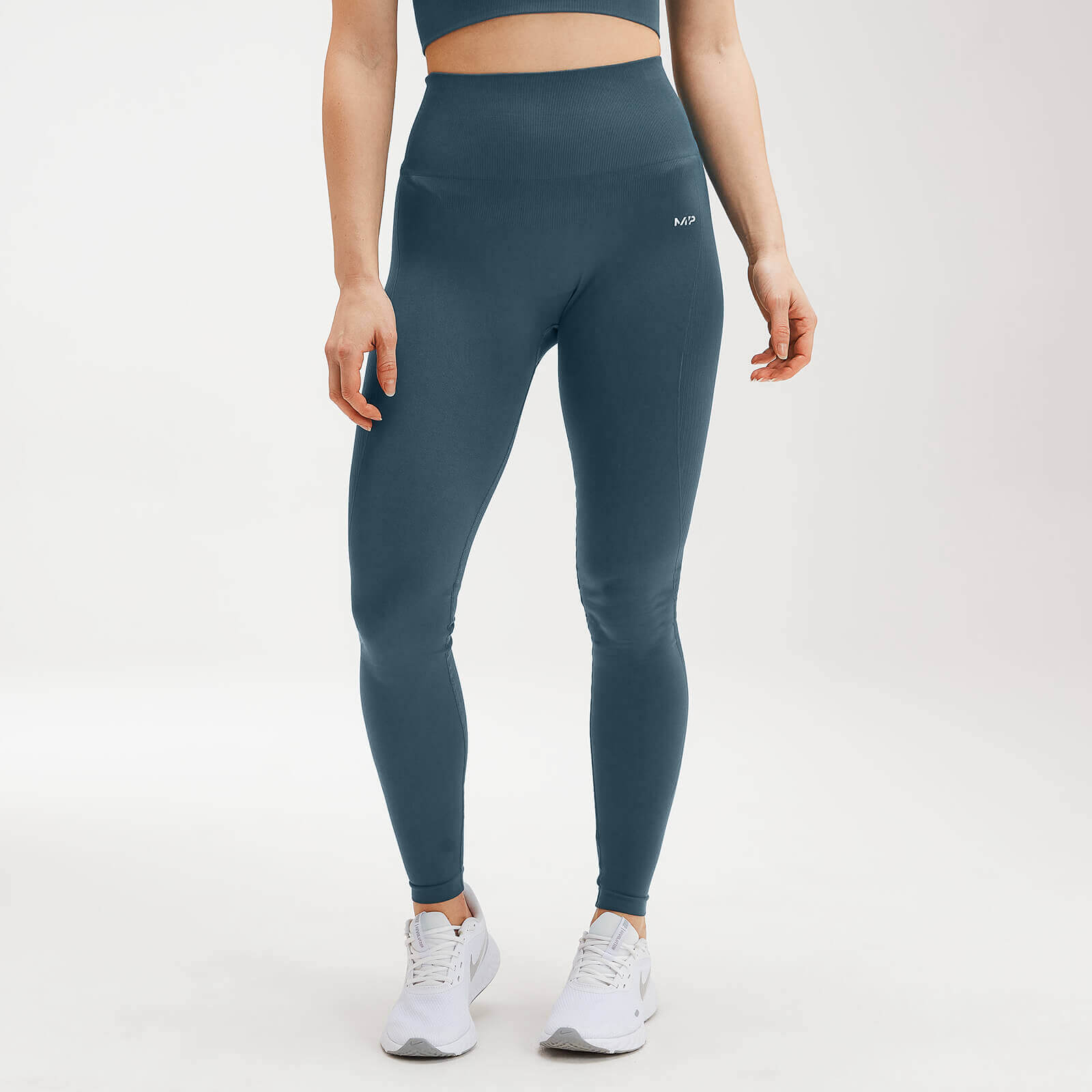 Mp Women's Shape Seamless Ultra Leggings - Deep Sea Blue - M