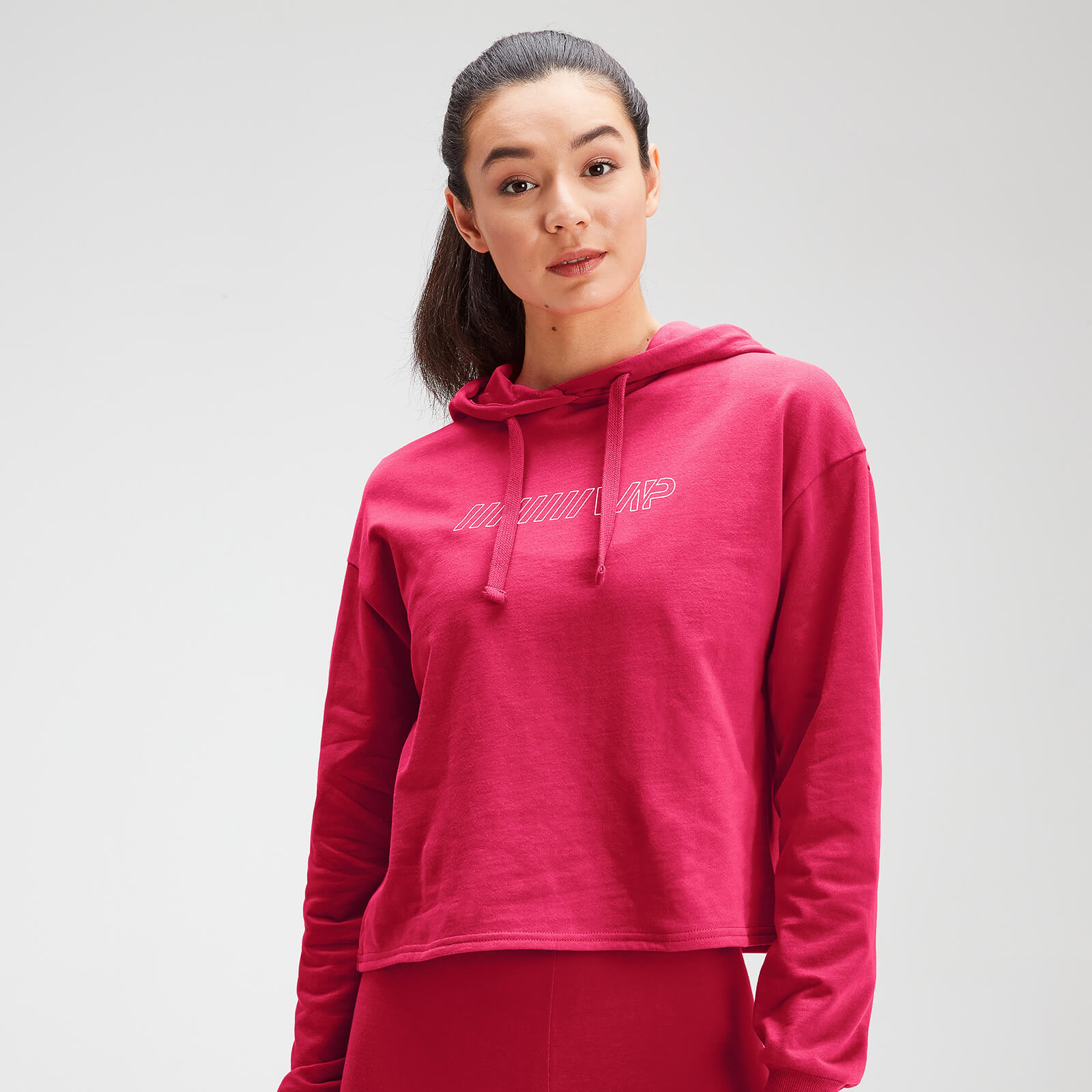 Mp Women's Outline Graphic Hoodie - Virtual Pink - S