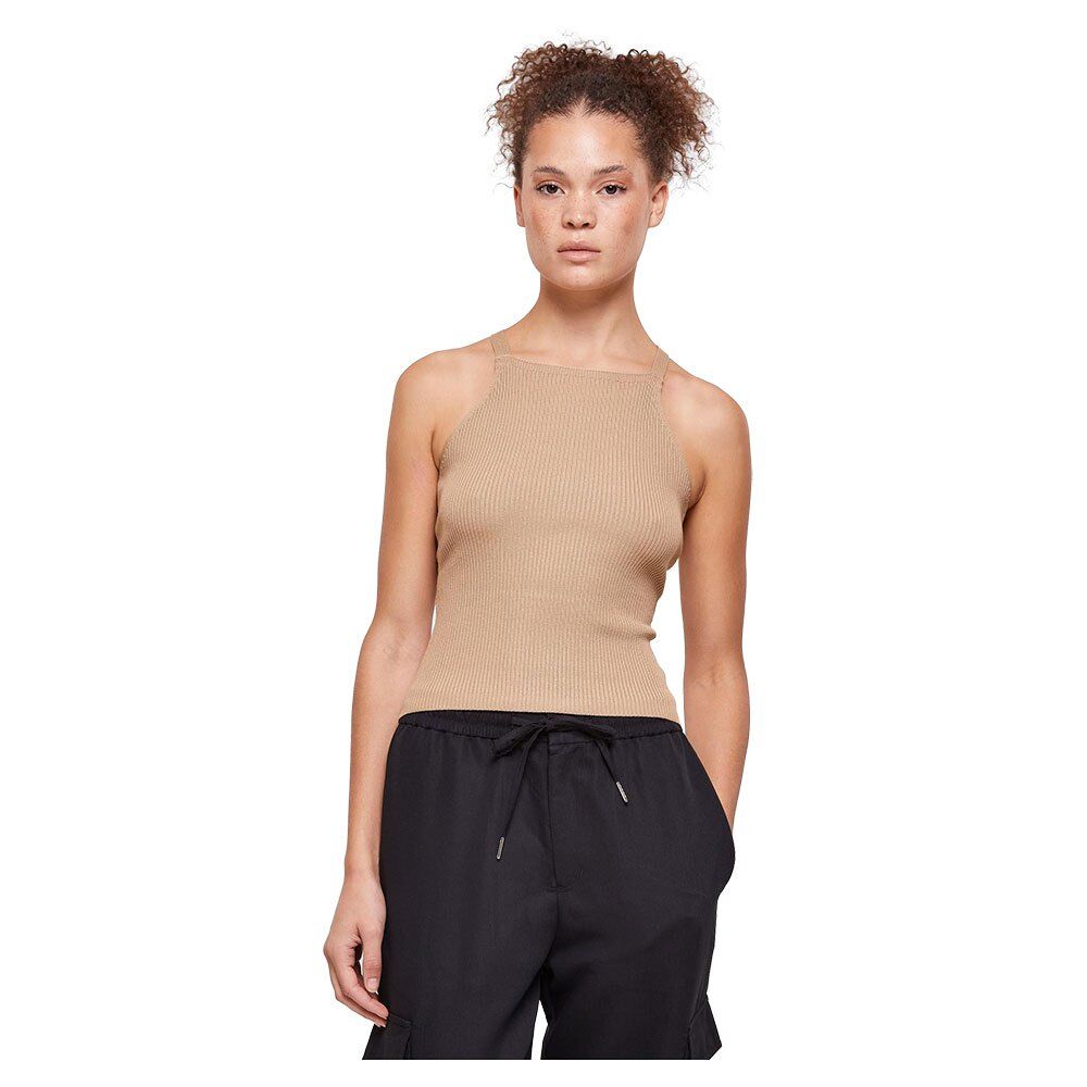 Urban Classics Crossed Back Sleeveless T-shirt Beige XL Donna