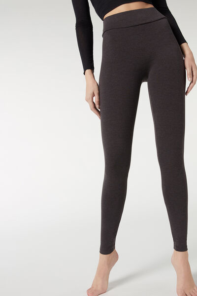 Calzedonia Leggings in Cotone Sportivi Donna Grigio S