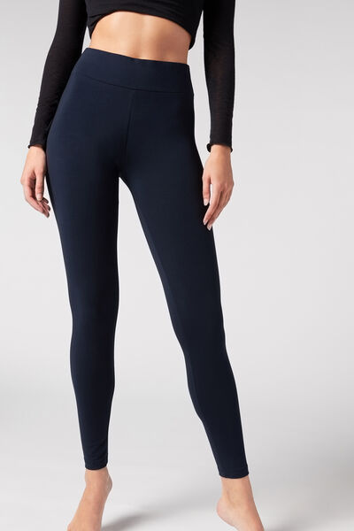 Calzedonia Leggings in Cotone Sportivi Donna Blu S