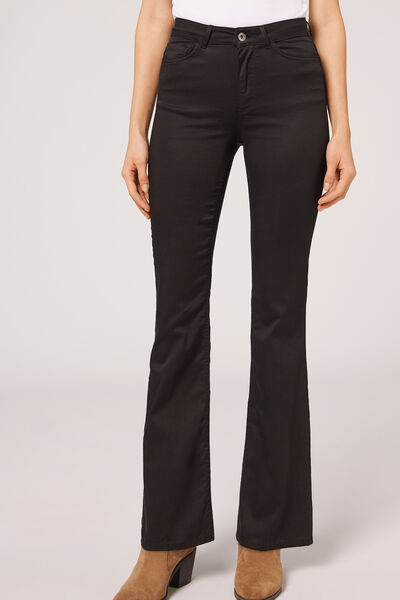 Calzedonia Jeans a Zampa Light Denim Eco Donna Nero M