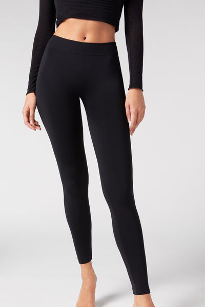 Calzedonia Leggings in Microfibra Comfort Ultra Coprenti Donna Nero 3/4