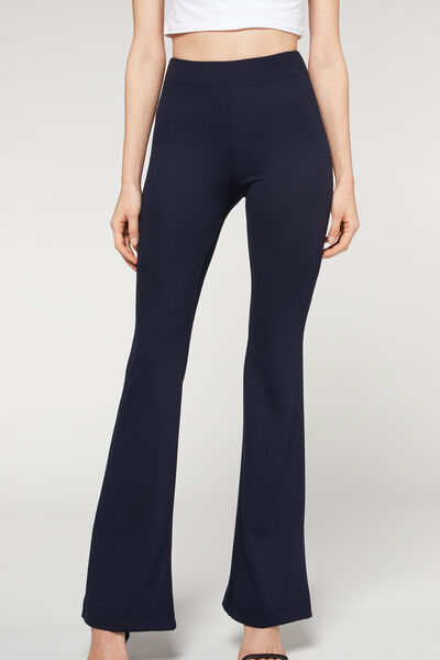 Calzedonia Leggings Flare Donna Blu XS