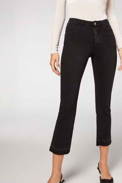 Calzedonia Jeans Cropped Flare Donna Grigio M