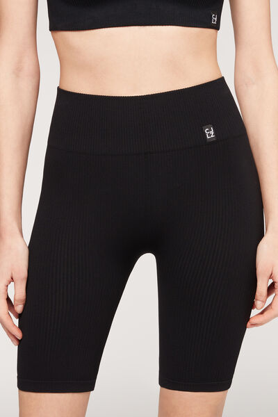 Calzedonia Ciclista Sportivi Senza Cuciture Donna Nero S/M