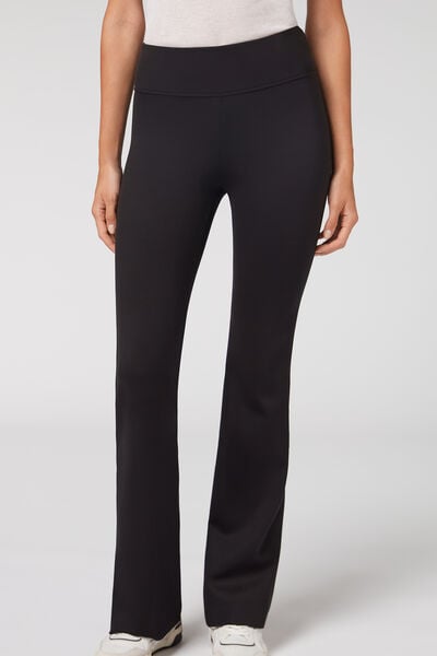 Calzedonia Leggings a Zampa Soft Touch Donna Nero M