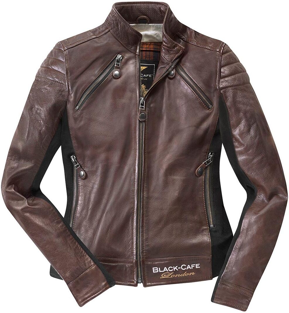 Black-Cafe London Semnan Giacca donna in pelle moto Marrone M