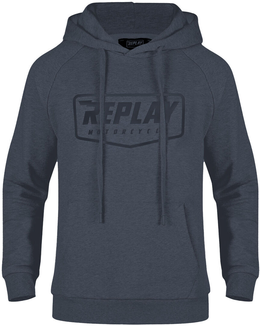 Replay Logo Felpa Blu XS