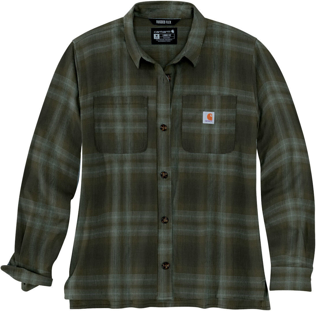 Carhartt Midweight Flannel Camicia Da Donna Verde XL