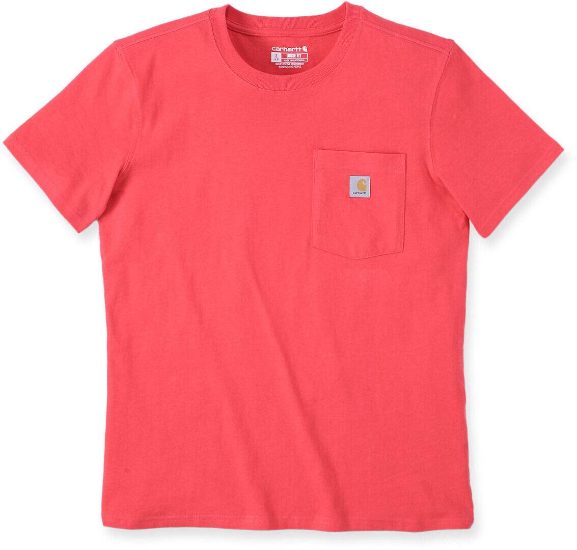 Carhartt Loose Fit Heavyweight K87 Pocket T-Shirt Donna Rosso XS