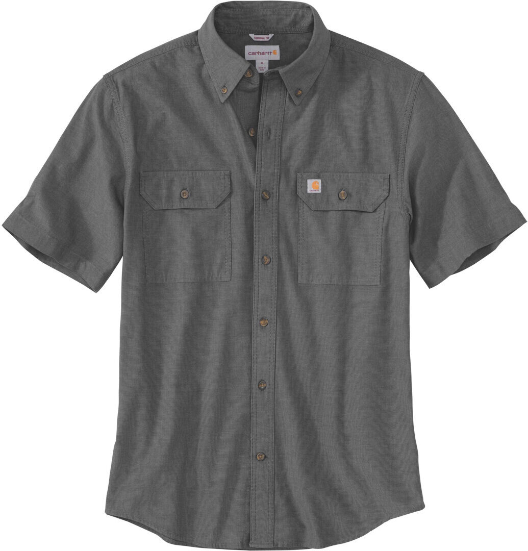 Carhartt Loose Fit Midweight Chambray Camicia a maniche corte Nero Grigio S