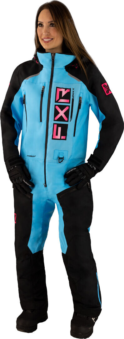 FXR Recruit F.A.S.T. Insulated Ladies One Piece Snowmobile Suit Nero Blu 16