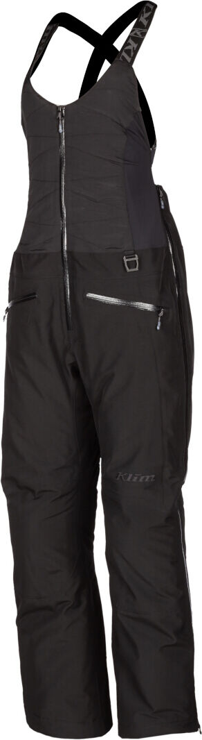 Klim Allure Pantaloni con bretelle da donna in motoslitta Nero S