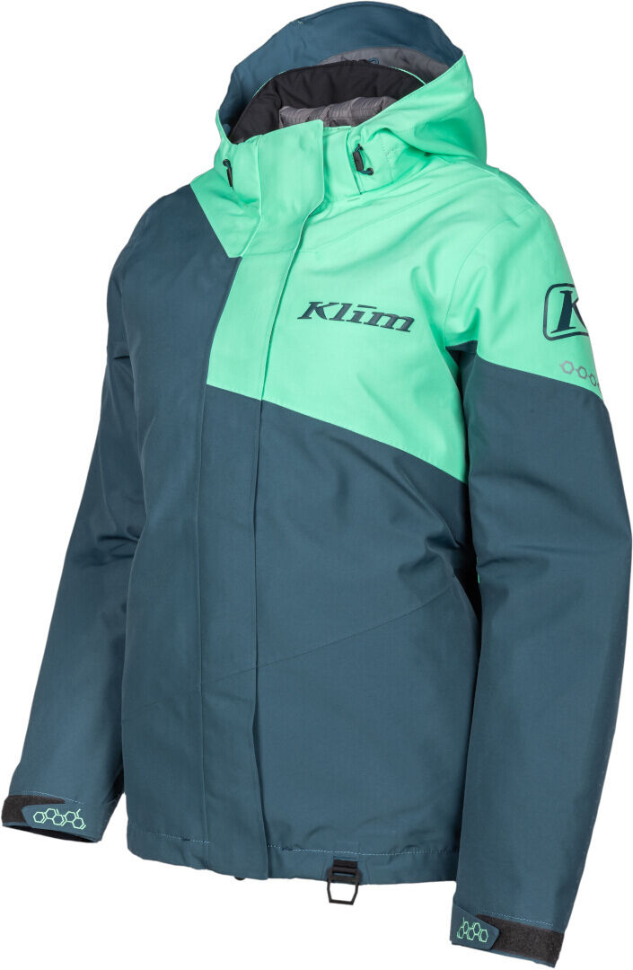 Klim Fuse Giacca da motoslitta da donna Verde Blu XL