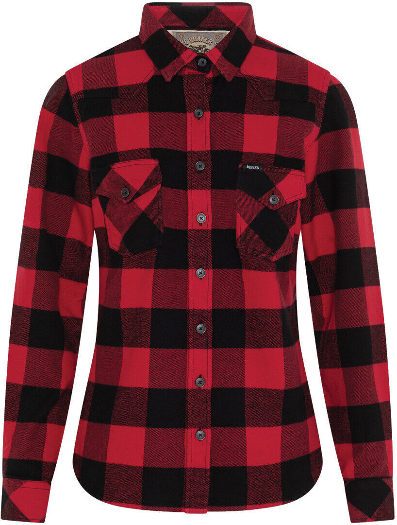 Rokker Rokkker Denver Camicia da donna Nero Rosso XS