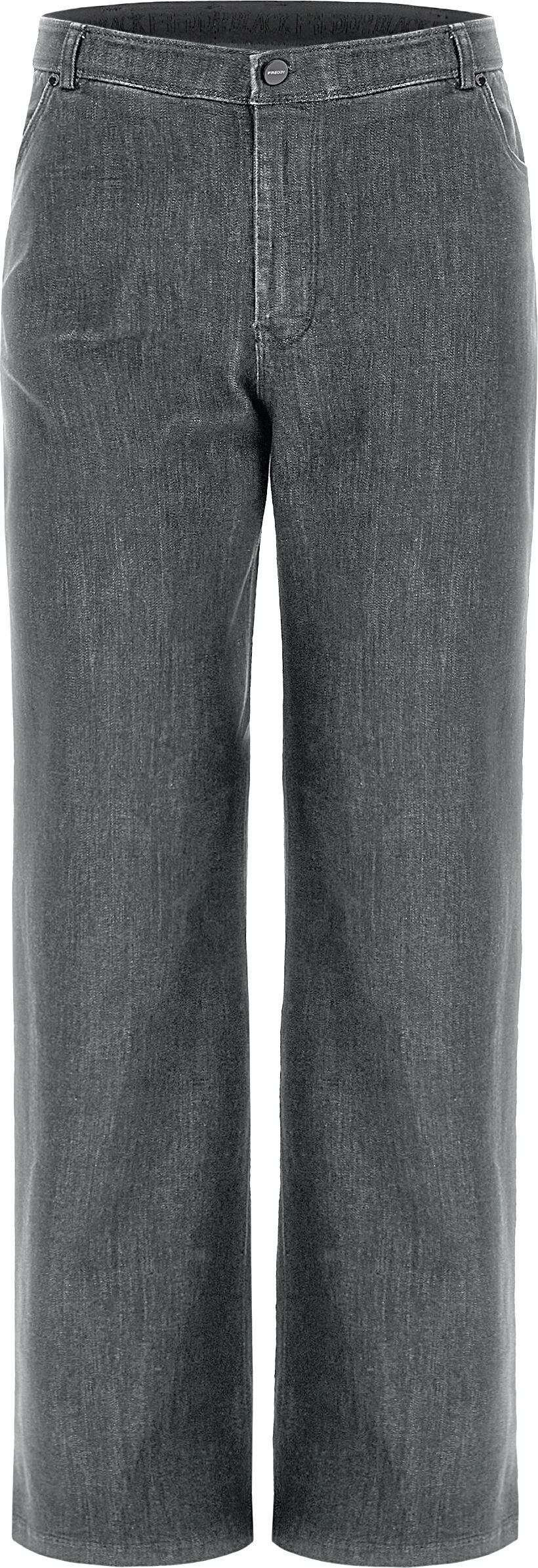 Freddy Jeans vita regular e gamba ampia con cuciture centro gamba Light Grey-Seams Black Donna Extra Large