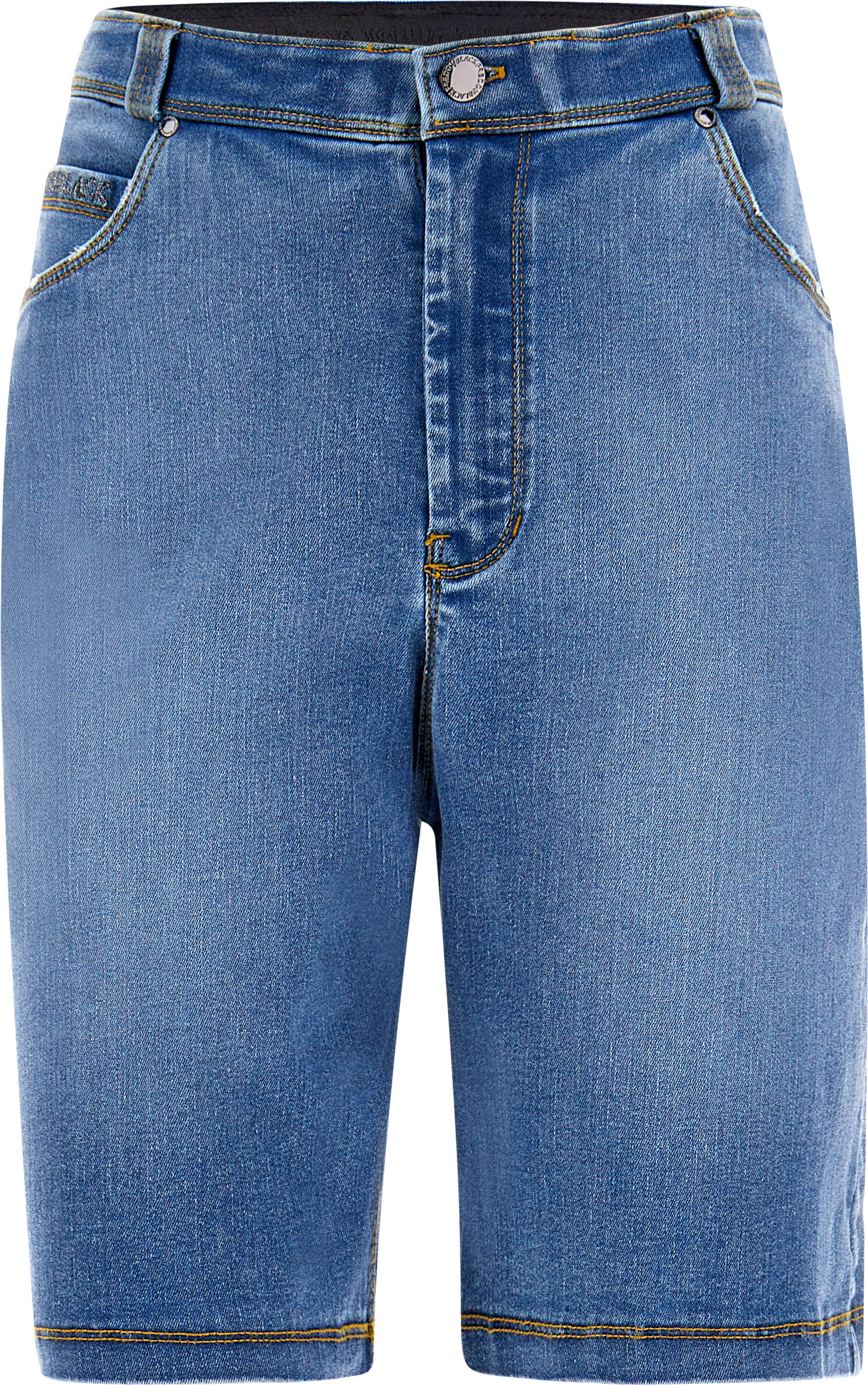 Freddy Bermuda in denim effetto used leggero Denim Blu Medio-Yellow Seams Donna Large