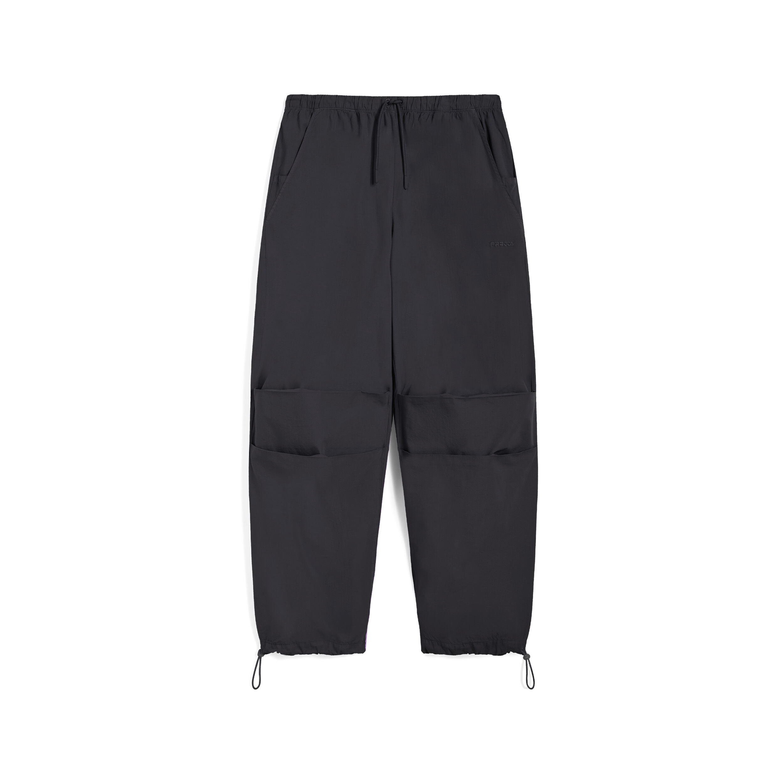 Freddy Pantaloni parachute pants in popeline con coulisse sul fondo Nero Donna Xxs