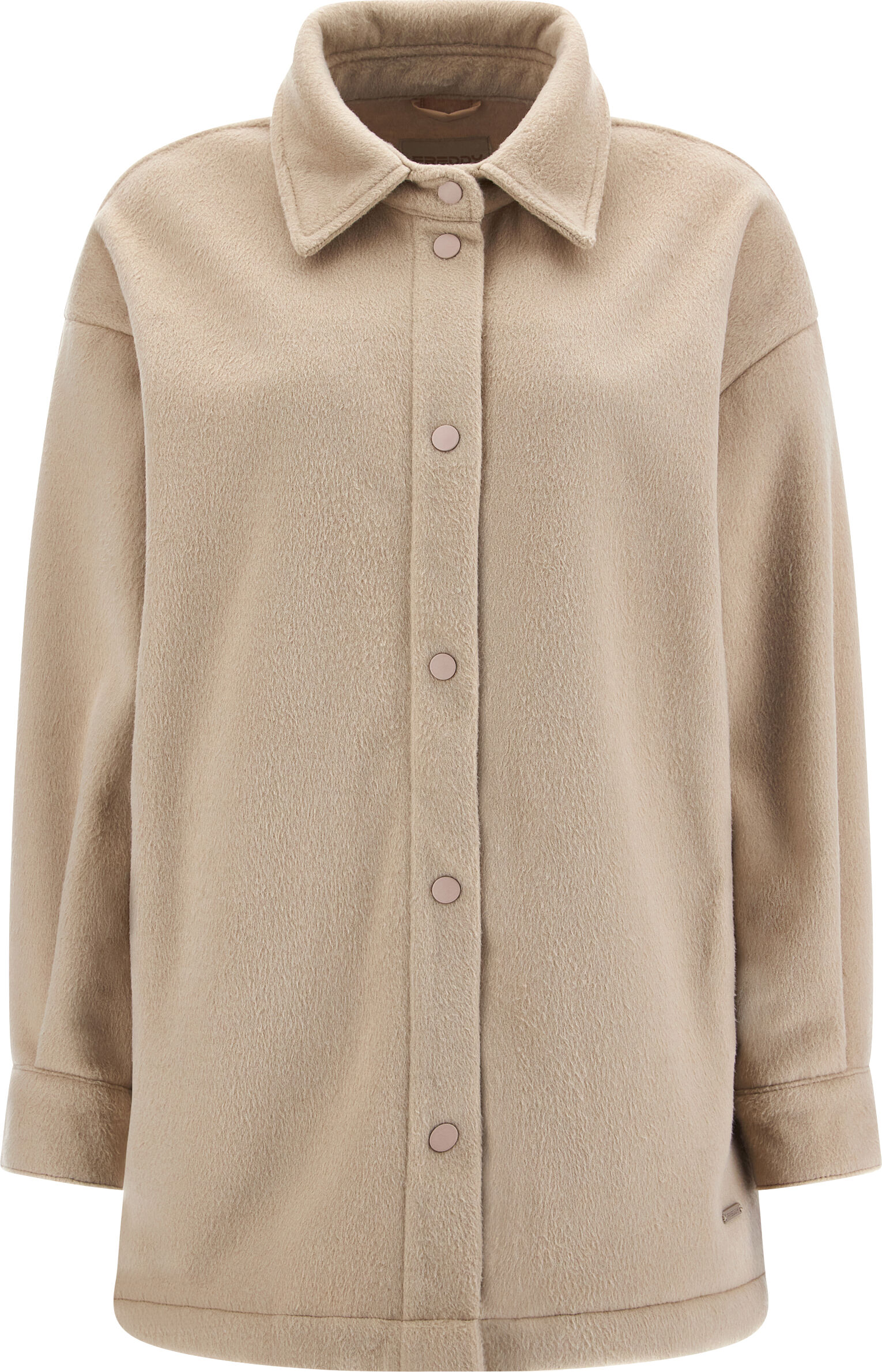 Freddy Cappotto a camicia in viscosa invernale dal fit oversize Irish Cream Donna Extra Large