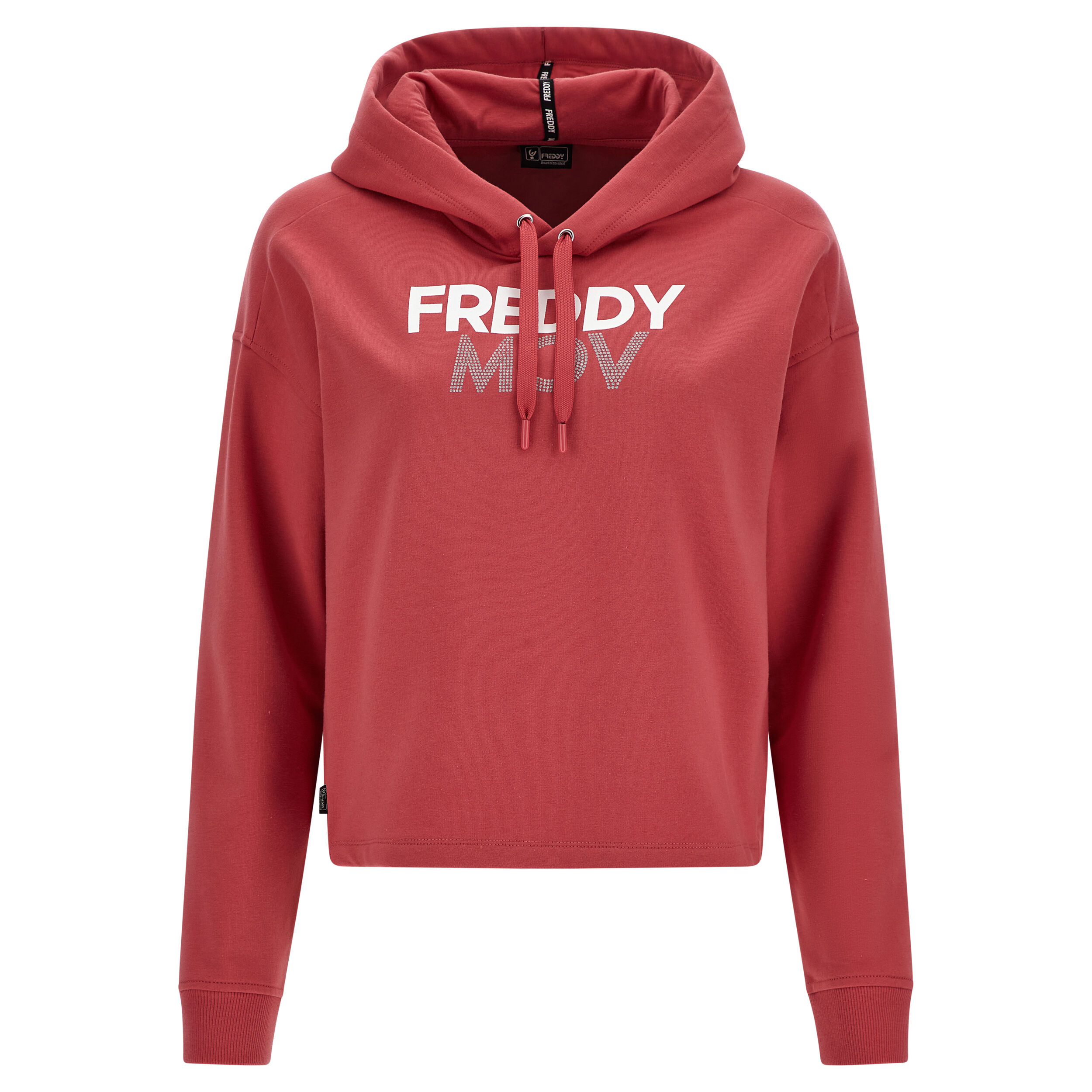 Freddy Felpa corta con cappuccio e stampa a contrasto Slate Rose Donna Extra Small