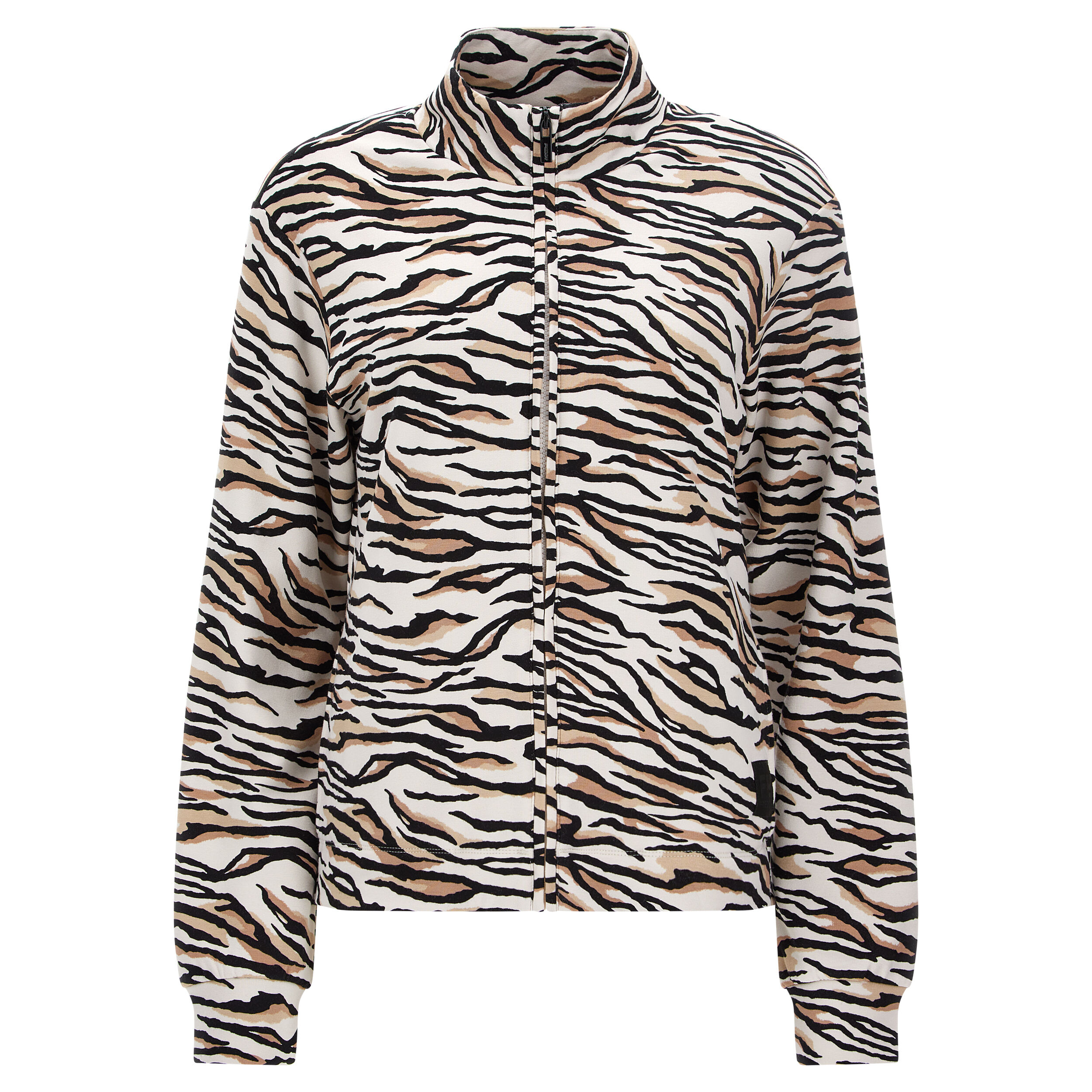 Freddy Felpa collo alto e zip in viscosa stampa tigrata Animalier Donna Small