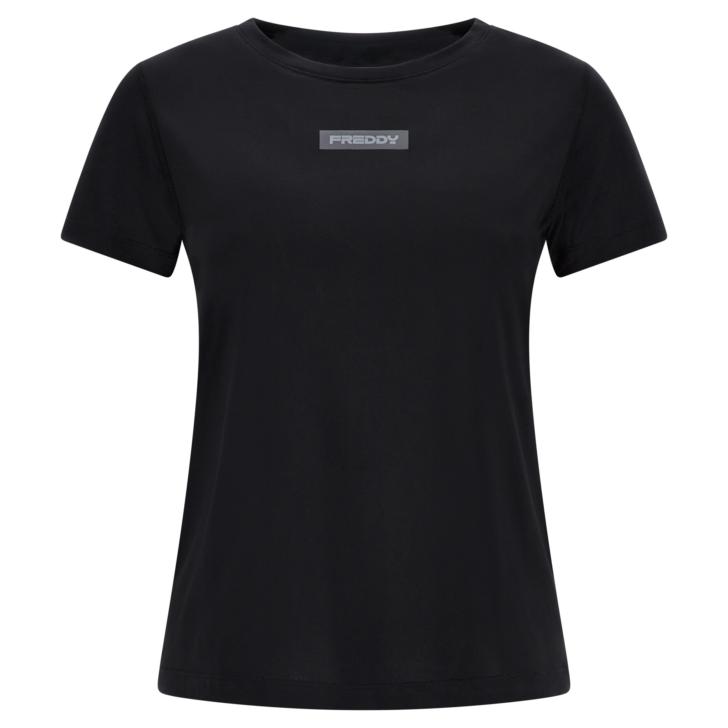 Freddy T-shirt in tessuto tecnico con piccolo logo in tono colore Nero Donna Extra Small