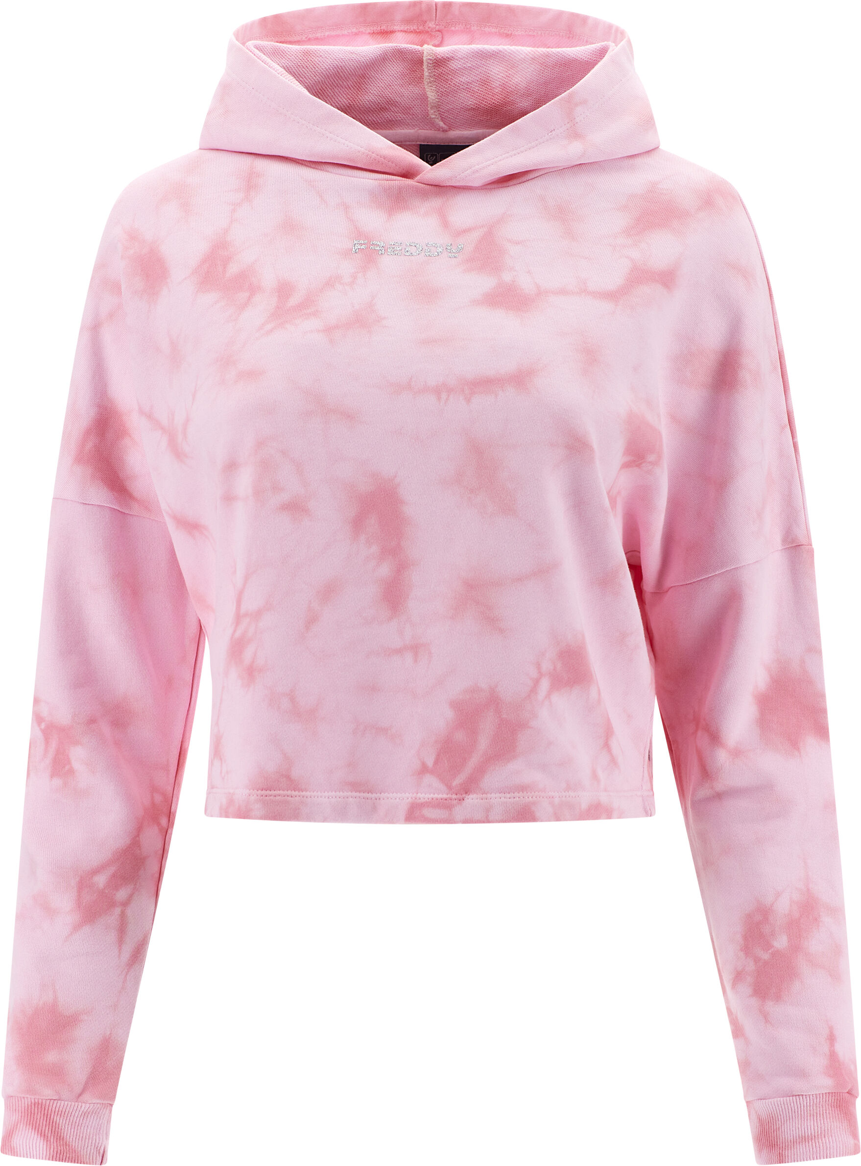 Freddy Felpa comfort leggera cropped tie dye con cappuccio Tie Dye Pink Donna Small