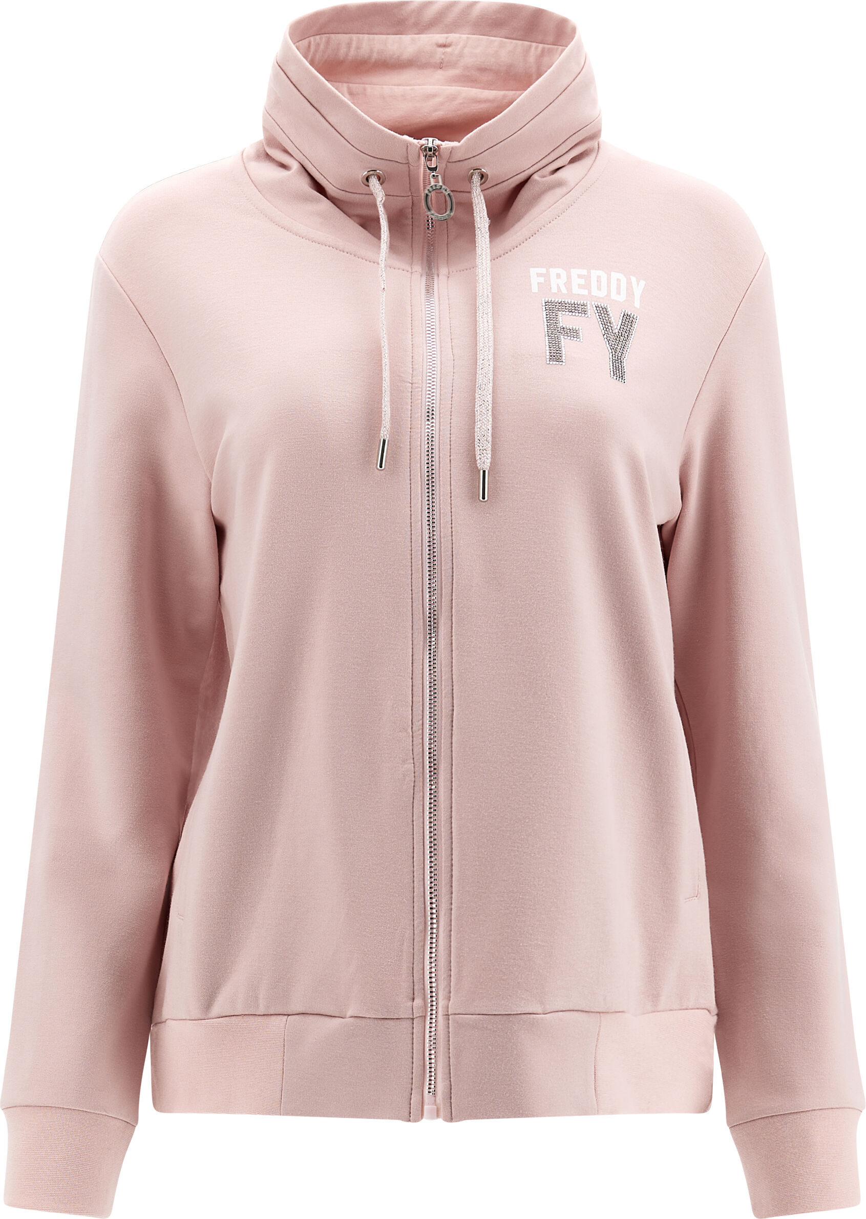 Freddy Felpa comfort in modal collo alto ampio e stampa in strass Peachskin Donna Large