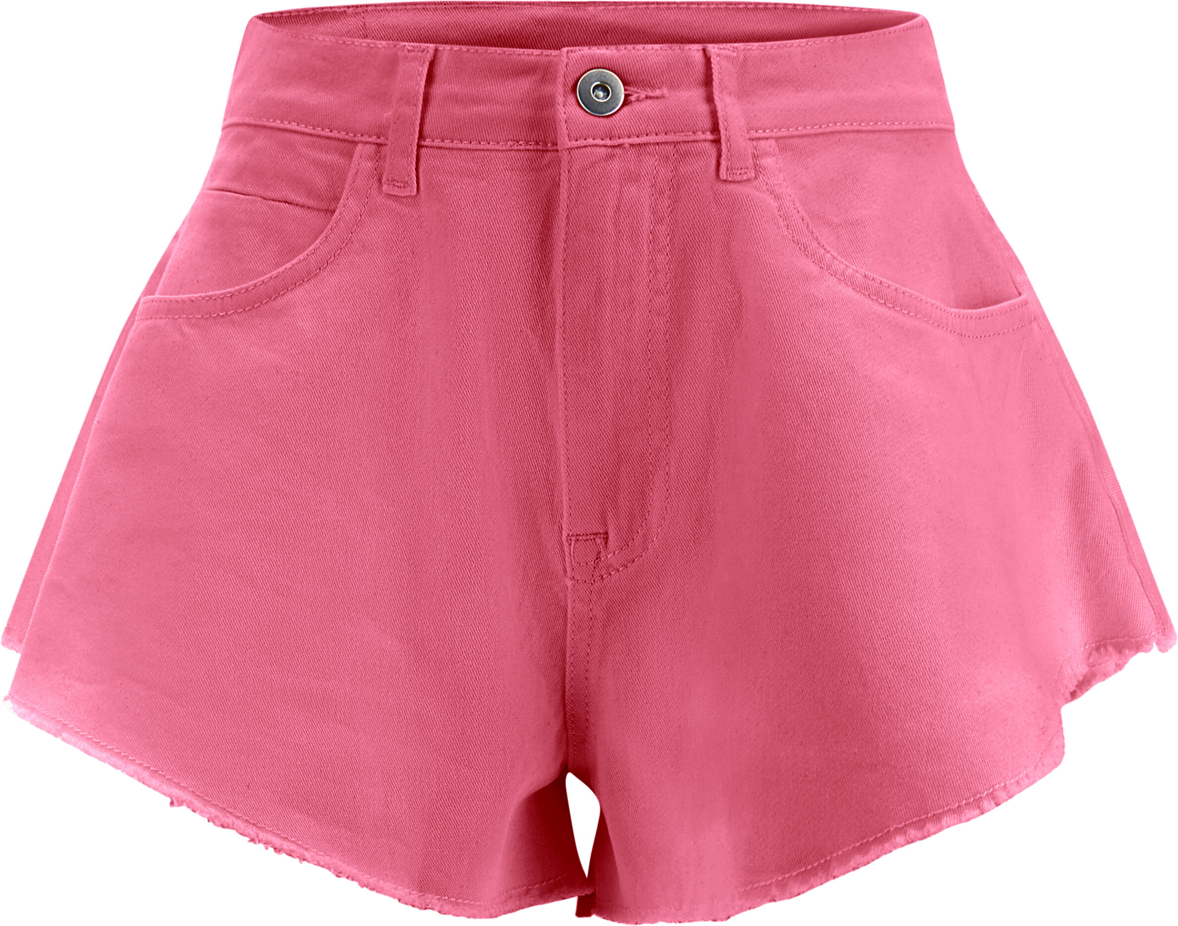 Freddy Shorts in denim con effetto drappeggio e fondo sfrangiato Fluo Fuchsia Direct Dyed Donna Extra Small