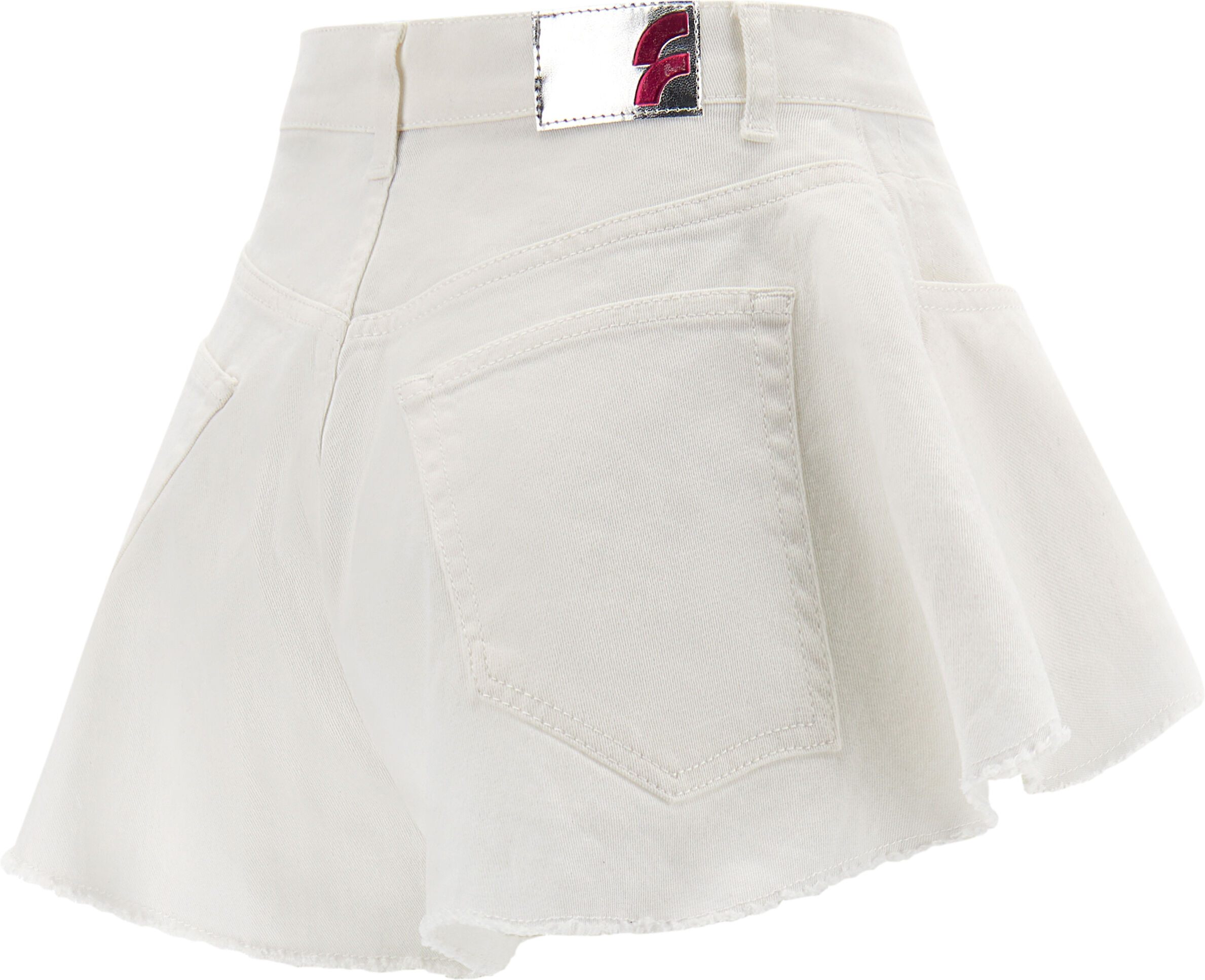 Freddy Shorts in denim con effetto drappeggio e fondo sfrangiato Blanc De Blanc Direct Dyed Donna Small