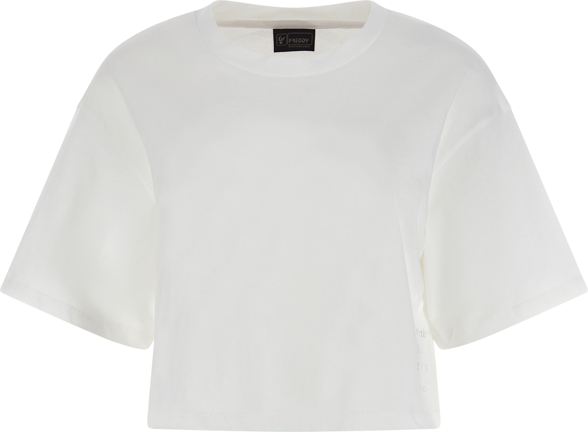 Freddy T-shirt cropped comfort fit con maniche corte a kimono Blanc De Blanc Donna Extra Small